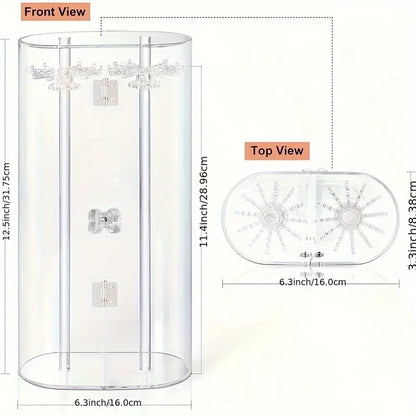 1 caja transparente a prueba de polvo para collares, soporte de exhibición para cadena de clavícula y suéter.