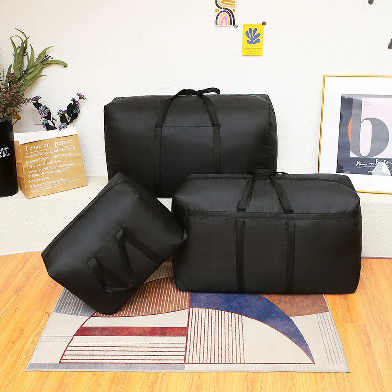 Super Large Capacity Travel Duffel Bag Foldable Luggage Travel Bag Waterproof Polyester Organizer Cloth Quilt Storage Bag