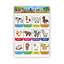 C4DC English Words Vocabulary Learning Chart Cartoon Picture Kids Early
