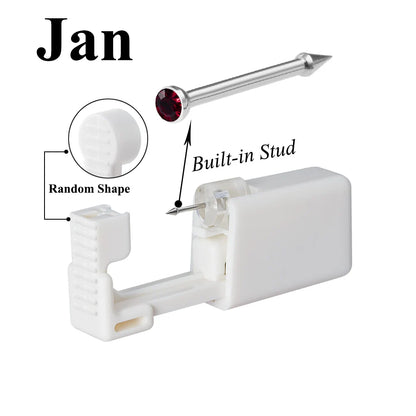 1 Unit Disposable Safe Sterile Piercing Unit For CZ Nose Studs Piercing Gun Piercer Tool Machine Kit Earring Stud Body Jewelry