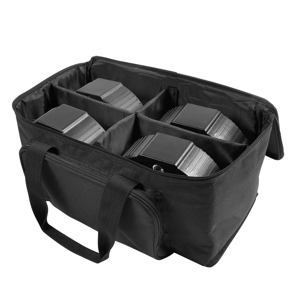 Fieryzeal par luz saco para (4) 21*21*14.5cm/para (4) 18*18*10cm par luz saco portátil para par luz dj saco de iluminação de palco