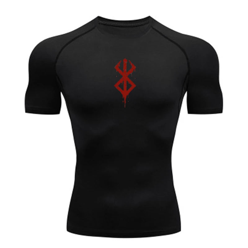 Camiseta deportiva de verano de secado rápido para hombre, camiseta de compresión de manga corta de segunda piel para gimnasio, entrenamiento, fitness, correr, ropa para hombre