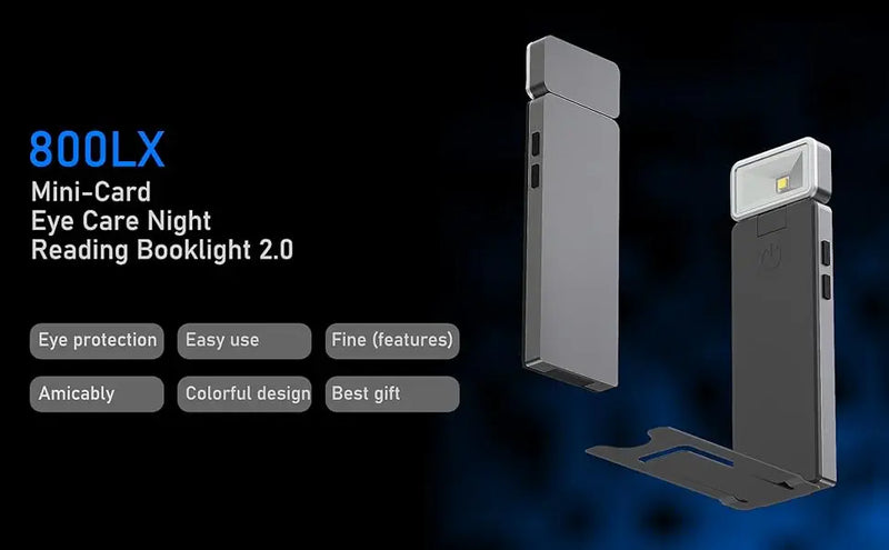 LED Rechargeable Clip-On Book Light 3 Colors 5 Brightness Bed Reading Night Light  Eye-Protection Bookmark Lamp Mini Book Lamp