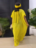 Vestido largo holgado para mujer, con cordones, cuello de lazo, ala de murciélago, largo hasta el suelo, ropa informal de gran tamaño para fiesta nocturna y discoteca, talla única