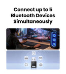 USB Bluetooth Adapter, Bluetooth 6.0 Dongle for PC Windows 11/10/8.1, Bluetooth Receiver & Transmitter for Keyboard/Mouse