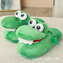 Men Women Slipper 2022 Winter Mouth Opening Home Slipper Shoes Crocodile Slippers Cute Spoof Cotton Animal Shoes 