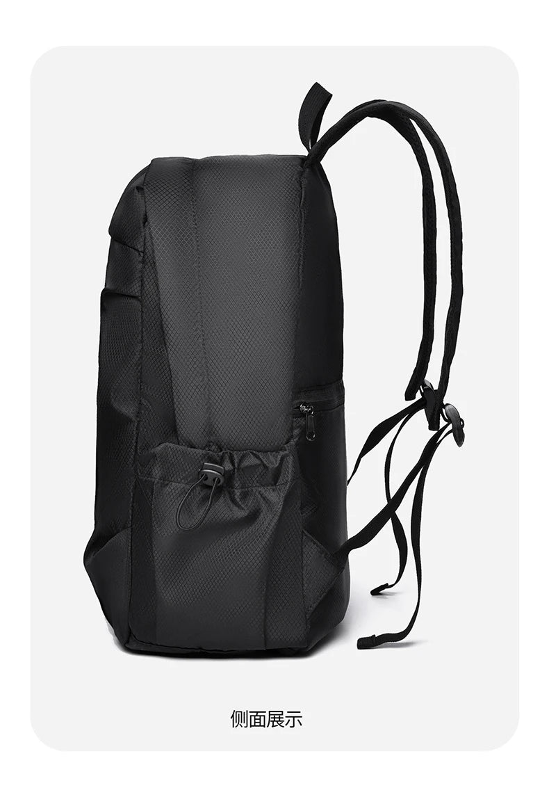 Unisex Foldable Expandable Nylon Backpack Lightweight Casual Large Capacity Multifunctional Outdoor Sports Travel Bag