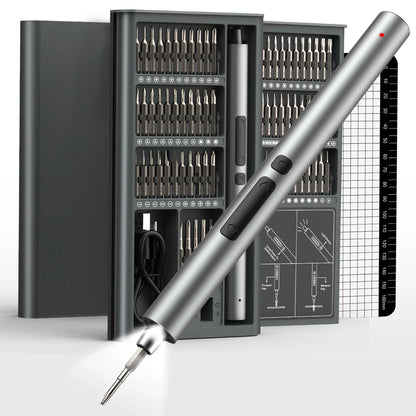 Juego de destornilladores eléctricos de precisión 75 en 1 con 71 puntas magnéticas Phillips/Torx y 3 luces LED, herramienta multifuncional de reparación eléctrica.
