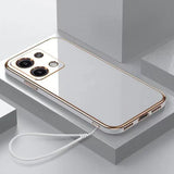 For Redmi Note 13 4G Case Redmi Note 13 PRO 5G 4G Cover Note 13 Pro+ Plus Luxury Square Plating Phone Case Shockproof Back Cover