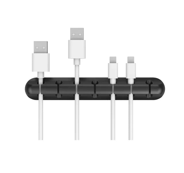 NONGAMI-Silicone USB Cable Organizer, Cable Winder, Desktop, Tidy Management Clips, Suporte para Mouse, Headphone, Wire Organizer