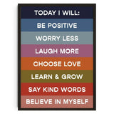 Be Kind To Your Mind Mental Health Psychological Canvas Posters Inspirational Quotes Wall Art Printed Picture Therapy Home Decor