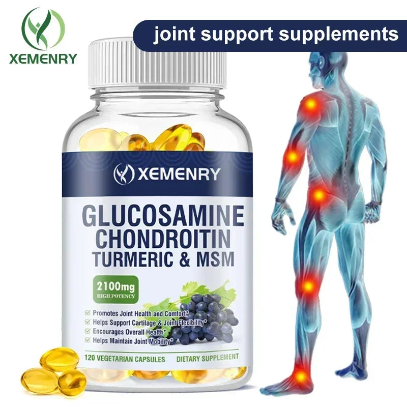 Glucosamine Chondroitin MSM Turmeric Boswellia - Antioxidant, Supports Joint and Bone HealthSupplement