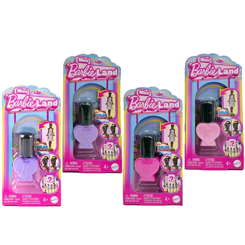 Barbie Color Reveal Mini Fashion Doll with Nail Polish Shell Accessories and Changeable Outfits Micro Dolls Toys Gift for Girls