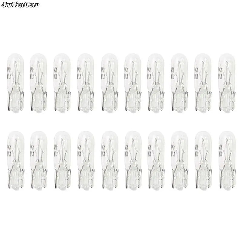 20Pcs Halogen T5 W2W Bulb 12V Car Instrument Lights Dashboard Bulb Auto Interior Warnning Light