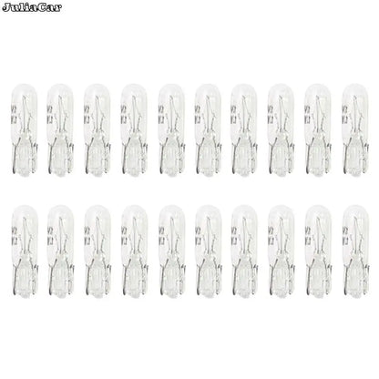 20Pcs Halogen T5 W2W Bulb 12V Car Instrument Lights Dashboard Bulb Auto Interior Warnning Light