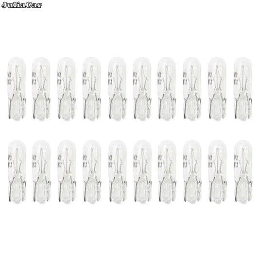 20 Pcs Halogen T5 W2W Bulb 12V Car Instrument Lights Dashboard Bulb Auto Interior Warning Light