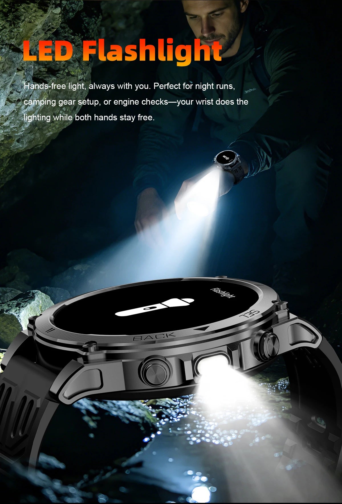 Novo Smartwatch Masculino T-RX4 Ultra GPS 2026 – Posicionamento GPS de 6 satélites, resistência à água 10ATM, bateria de 850mAh, bússola e mais de 170 modos esportivos.
