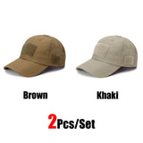 1/2pcs New Men's Camouflage Baseball Cap Breathable Sunscreen Hat Outdoor Sports Hunting Hiking Camping Beach Fishing Sun Hat