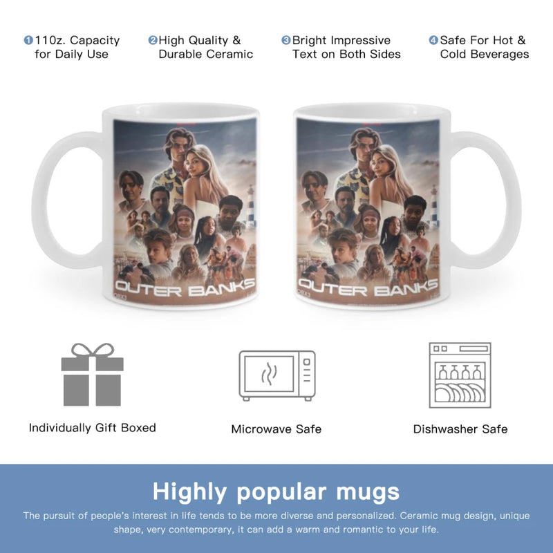 O-Outer Banks Anime Free shipping 11OZ Coffee Mug Beer Mugs Tea Milk Cup For coffee  Surprised Gift