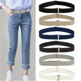 Adjustable Stretch Elastic Waist Band Invisible Belts Buckle-Free Belts for Women Men Jeans Pants Dress No Buckle Easy To Wear