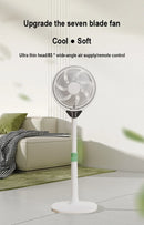 220V Electric Pedestal Standing Fan Adjustable Heigh Desk Air Blower Timing Shake for Living Room Bedroom Kitchen Home Office