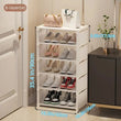 Espaço-economia sapato organizador, armação de metal, sapateira intercalar, T1 prateleira para entrada corredor, sala de estar, tecido, 1pc, 6 camadas, 8 camadas
