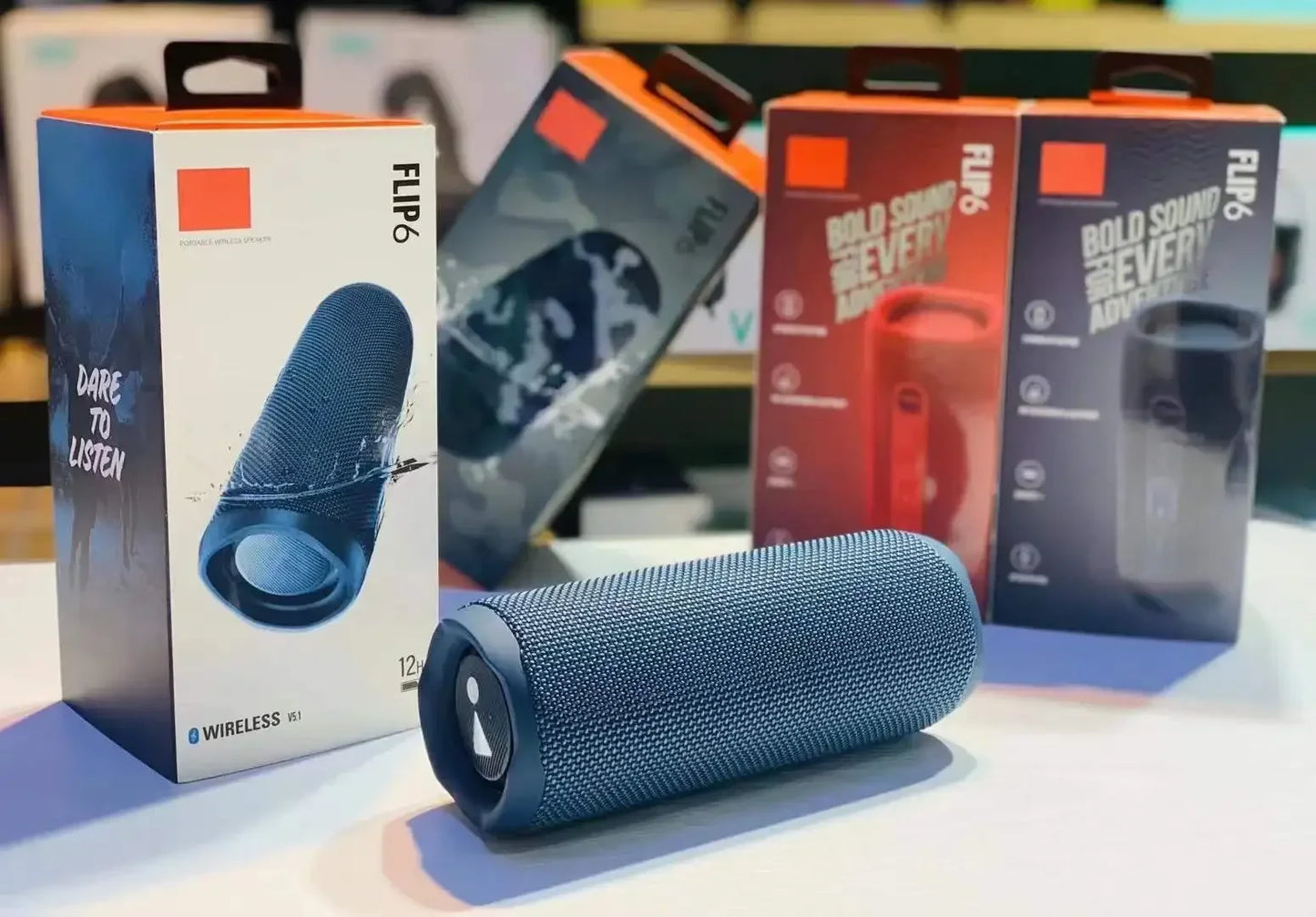 FLIP6 Wireless Bluetooth Speaker, Outdoor Riding Waterproof Subwoofer, AUX Audio Input, TF Card Playback, MP3 Music Player