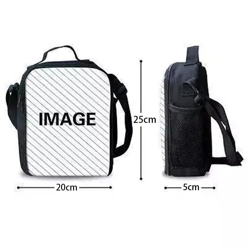 Cartoon Dolls 3 pcs set Child School Backpack with Lunch Bags Pencil Bags B-Barbies School Bags for Boys Girls Best Gift
