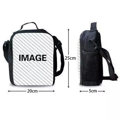 Cartoon Dolls 3 pcs set Child School Backpack with Lunch Bags Pencil Bags B-Barbies School Bags for Boys Girls Best Gift