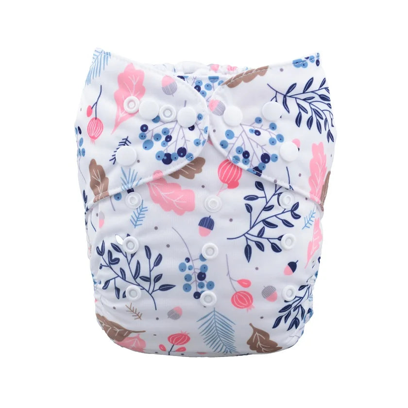 Pañal de tela reutilizable ALVABABY para bebé, lavable, de 3 a 15 kg, con 1 inserto de microfibra.