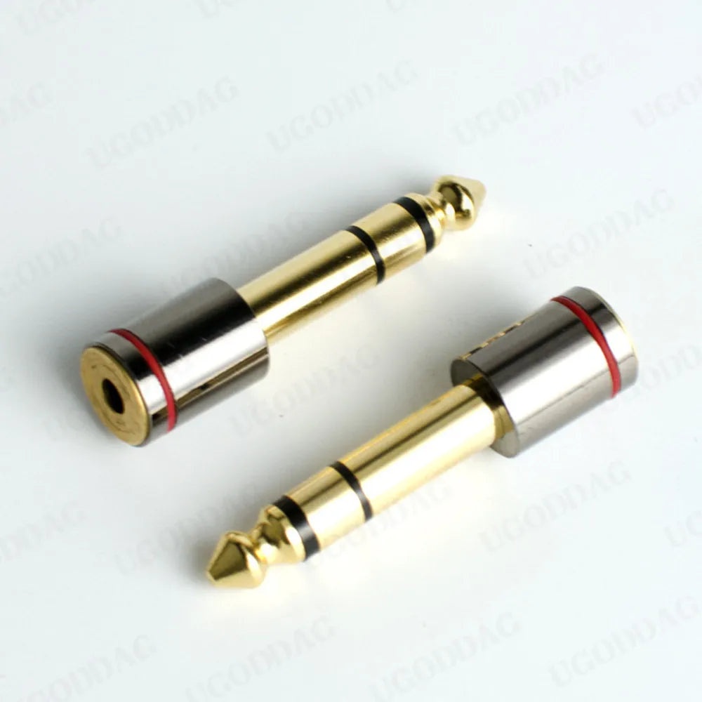 6.5 Connector Plug 6.35mm Male To 3.5mm Female Audio Adapter Gold Plated Hifi Headphones Jack Stereo Microphone Earphone DIY 3.5