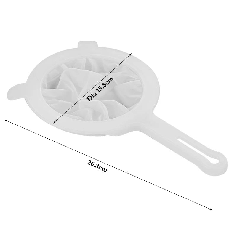 Filtro de cocina de malla 200, colador de malla fina, colador de nailon, cuchara de plástico para leche de soja, jugo, yogur, colador de alimentos, utensilios de cocina