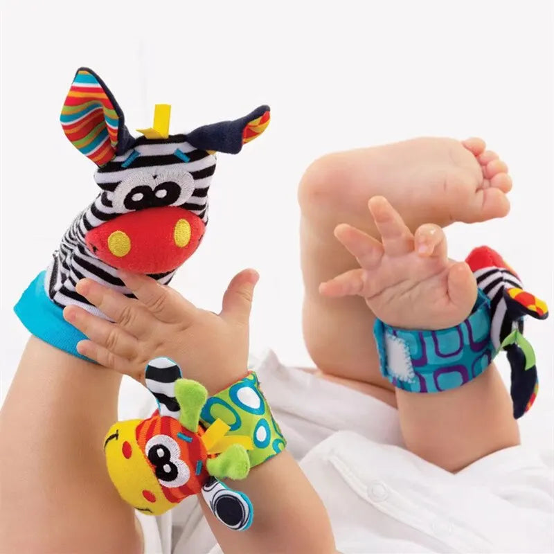 Baby Toys 0 6 12 Months Cute Stuffed Animals Baby Rattle Socks Wrist Baby Rattles Newborn Toys Make Sounds Games For Babies