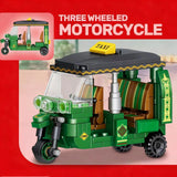 City Three-wheeled motorcycle Model MOC Building Blocks Vehicle Technical Bricks Birthday Gifts Toys for Kid Boys Children Adult