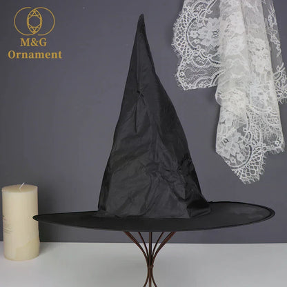 1Pc Halloween Black Witches Hat Cap Hanging Witches Hats Costume Accessory For Halloween Party Cosplay Favor Role Play