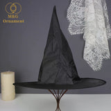 1Pc Halloween Black Witches Hat Cap Hanging Witches Hats Costume Accessory For Halloween Party Cosplay Favor Role Play