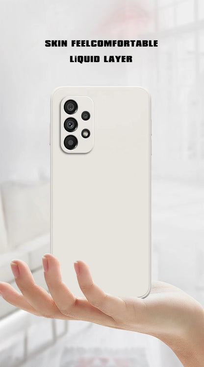 Funda de silicona original para Samsung A32, A42, A52, A52S, A72, A13, A23, A33, A53, A73, A14, A24, A34, A54 5G, funda protectora para cámara