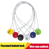 50cm Wire Rope Digital Padlock Password Code Security Lock Smart Combination Lock for Motorcycle Helmet Lock Extended Wire Rope