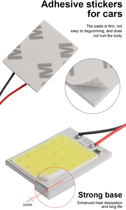 1pcs Festoon LED C5W COB Bulb 31mm 36mm 39mm 41/42mm T10 W5W Auto Dome License Plate Light Luggage Trunk Lamp Clearance Lights