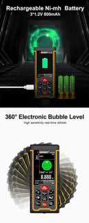 FANYUE SW-120 Display Laser Distance Meter 80M 120M Camera Digital Meter Area Volumn Digital Angle Ruler Laser Rangefinder Tape