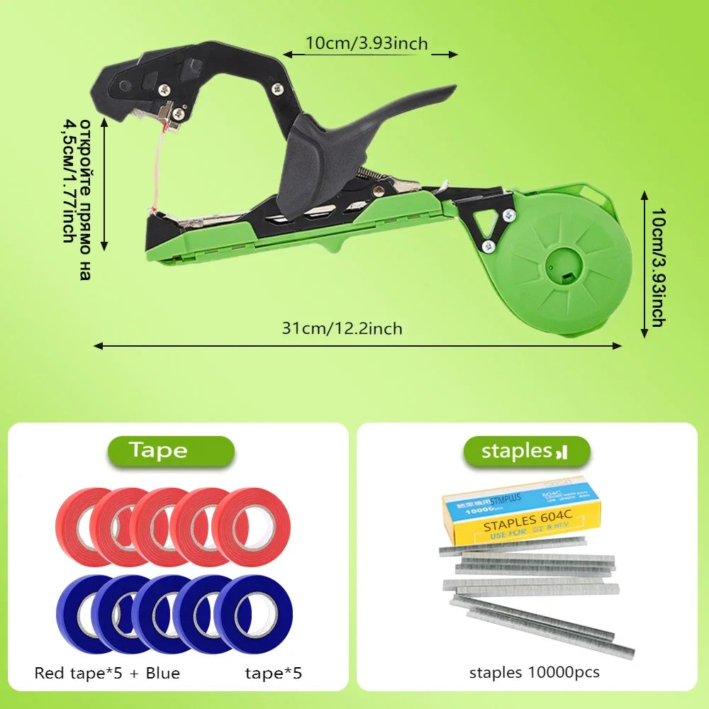 Plant Tying Machine Plant Branch Hand Tying Binding Machine with Garden Vine Tying Tape Vineyard Tool Plant Tape Gun Garden Tool