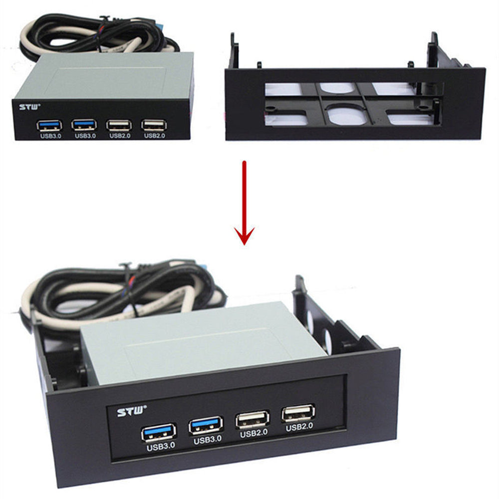 3.5 To 5.25 Floppy To Optical Drive Bay Mounting Bracket Converter For Front Panel Hub Card Reader Fan Speed Controller