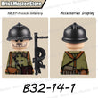 WW2 French Soldier Figure Building Blocks Military War Weapon Medical Officer Army Infantry Warrior Cavalry Gun Bricks Toy Gifts