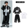 Boys Hip Hop Pullover Street Dance Cargo Pants Girls High Collar Sweatshirt Outfits Kids Jazz Sport Clothes Set Child Streetwear