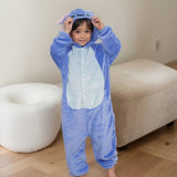 Lilo Stitch Cosplay Costume Boys Girls Spider Pajamas Plush Winter Warm Clothes for Boys Girls Halloween Christmas Gifts