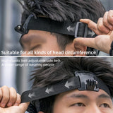 Camera Headband Head Strap Fixed Bracket for GoPro 13/12 Insta360 Sports DJI Action 5Pro/4/3 Ace Pro 2 Accessories First Angle