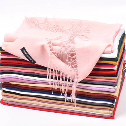 Bufandas de cuero en polvo para otoño e invierno, nuevas, de un solo color, al por mayor, para hombres y mujeres, 120 g, chal con diadema de un solo color.