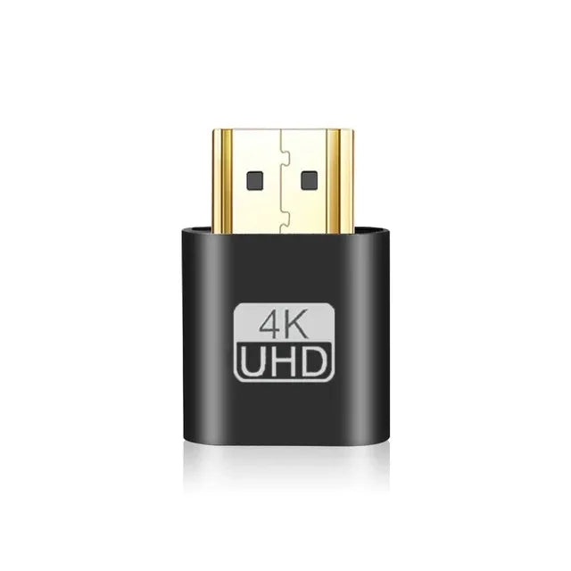 Adaptador de pantalla virtual VGA 4K compatible con HDMI 1.4 DDC EDID, conector ficticio, emulador de pantalla fantasma sin cabeza, placa de bloqueo de tarjeta de video