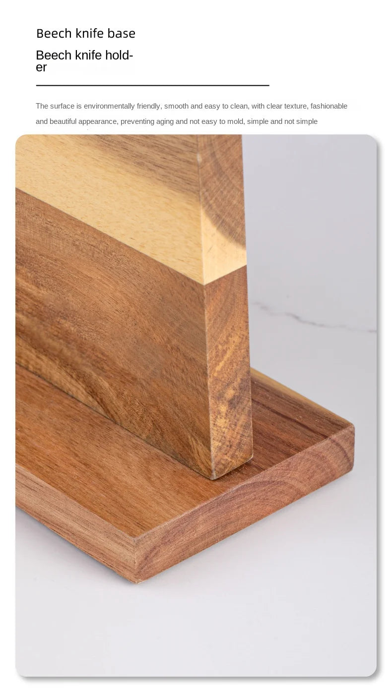 Acacia double-sided magnetic kitchen knife holder multi-functional knife storage rack magnetic knife holder