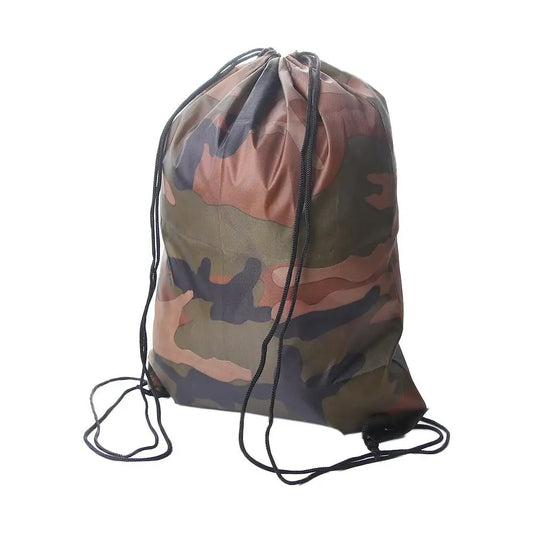 Outdoor Unisex Riding Gym Shoes Clothes Storage Travel Camouflage Drawstring Bag Oxford Bag Backpack Portable Sports Bag